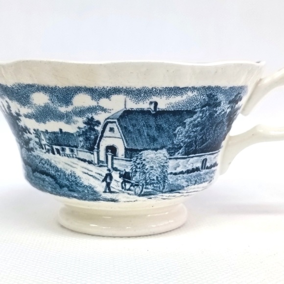 Set of three cups with saucers by Société Céramique. Dutch Farm - Picture 4 of 10